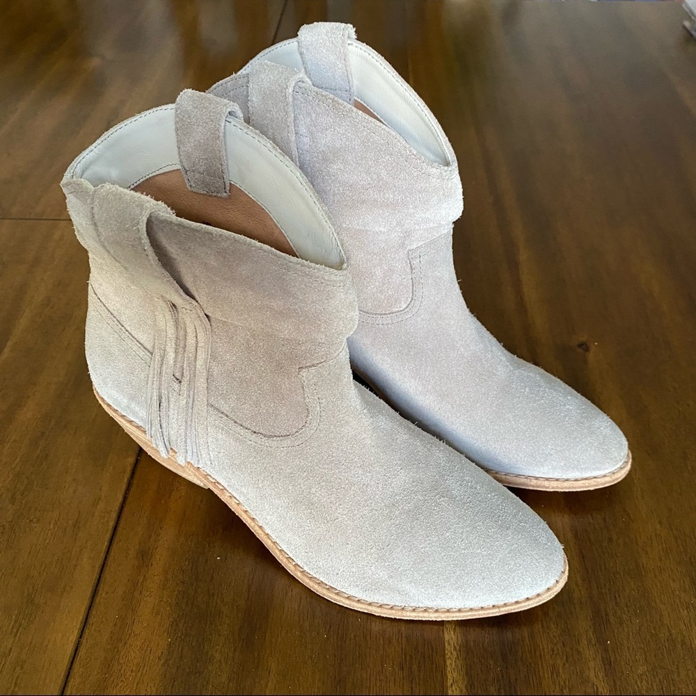 Keaton Fringe Suede Bootie, Sandstone